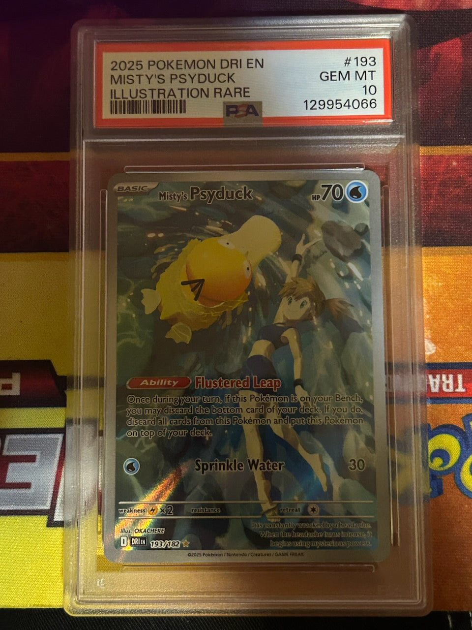Misty'S psyduck card #193 pokemon  psa 10